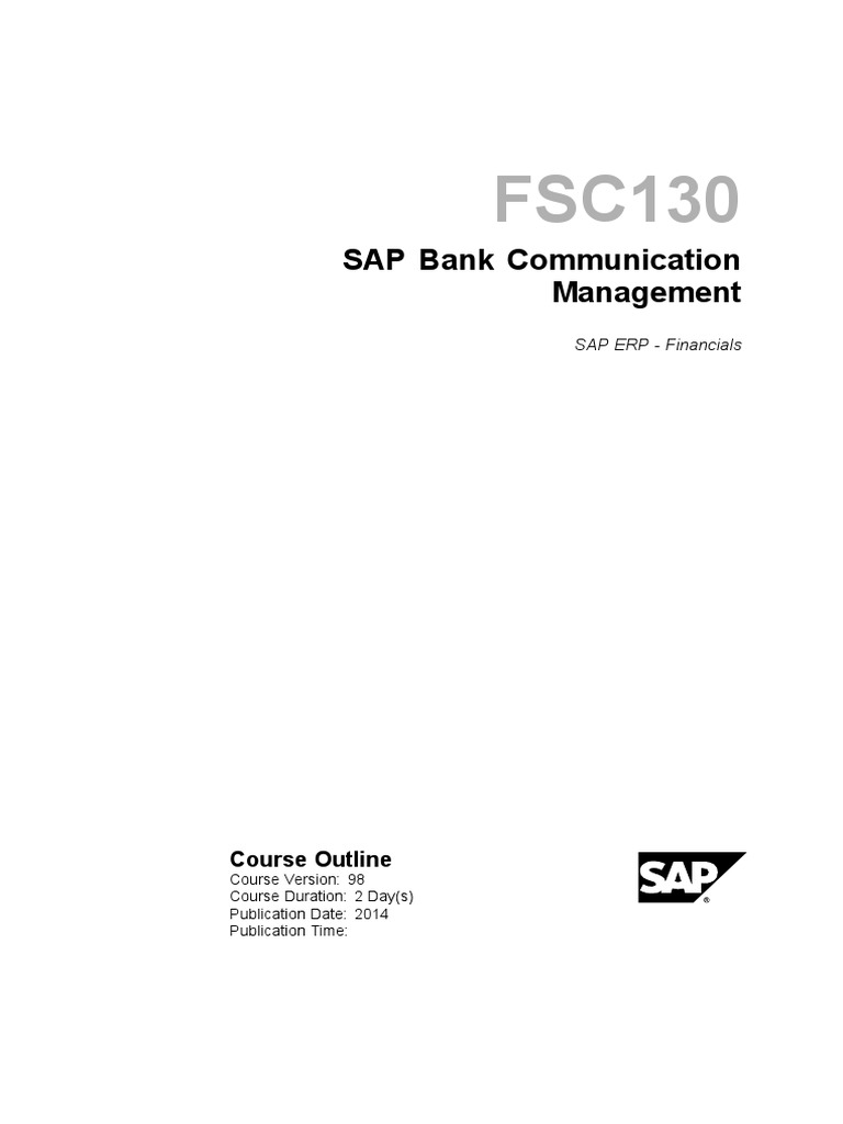 fsc130 sap bank communication management